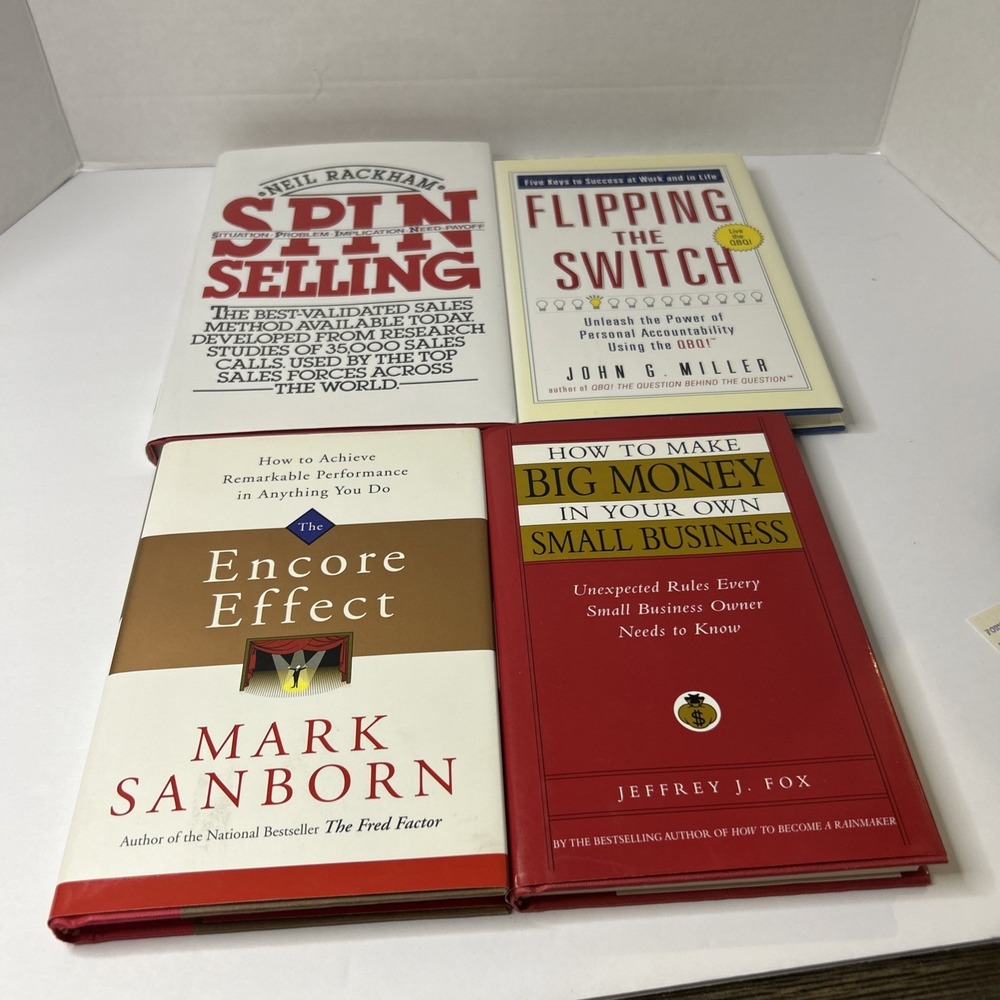 Lot of 4 Business & Sales Books - Hardcover Used Good
